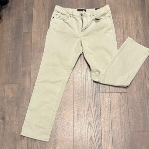 Liverpool Khaki Relaxed Straight Pants